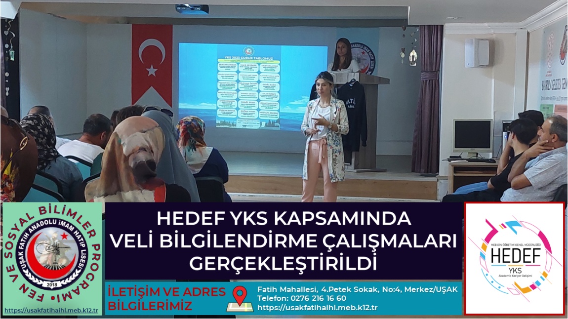 HEDEF YKS KAPSAMINDA VELİ BİLGİLENDİRME ÇALIŞMALARI GERÇEKLEŞTİRİLDİ