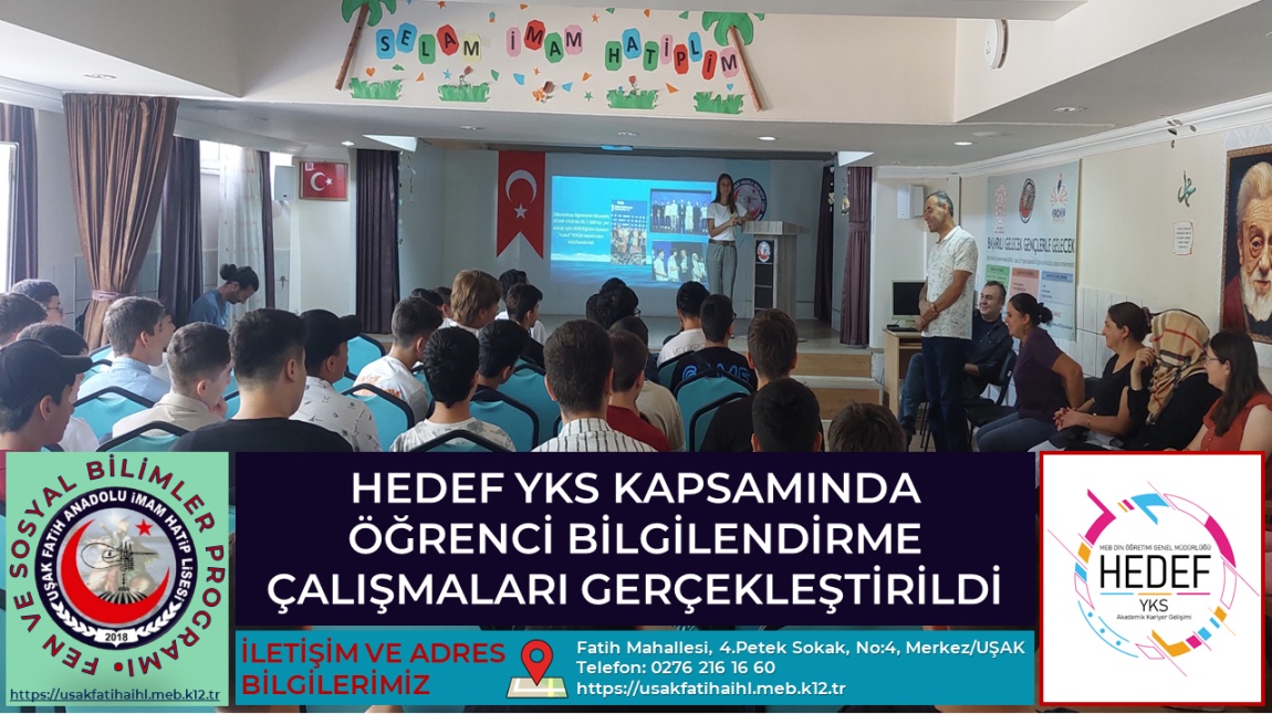 HEDEF YKS KAPSAMINDA ÖĞRENCİ BİLGİLENDİRME ÇALIŞMALARI GERÇEKLEŞTİRİLDİ