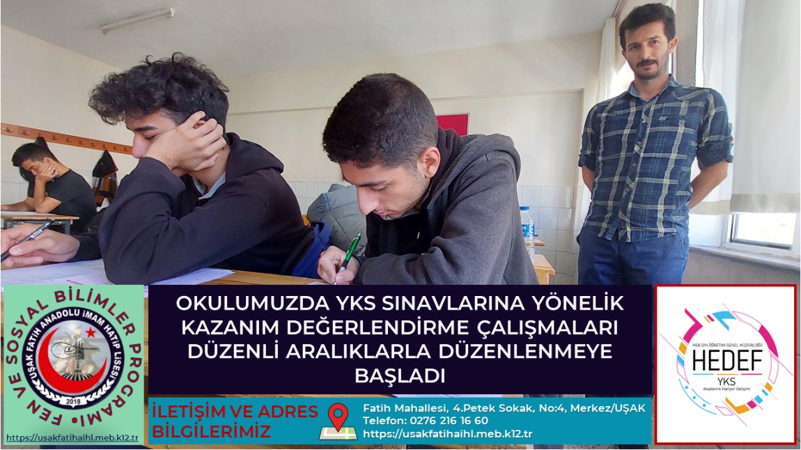 OKULUMUZDA YKS SINAVLARINA YÖNELİK KAZANIM DEĞERLENDİRME ÇALIŞMALARI DÜZENLİ ARALIKLARLA DÜZENLENMEYE BAŞLADI