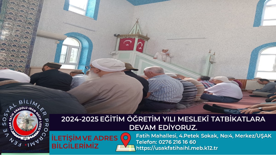 2024-2025 EGİTİM ÖĞRETİM YILI MESLEKİ TATBİKAT FAALİYETLERİMİZE BAŞLADIK