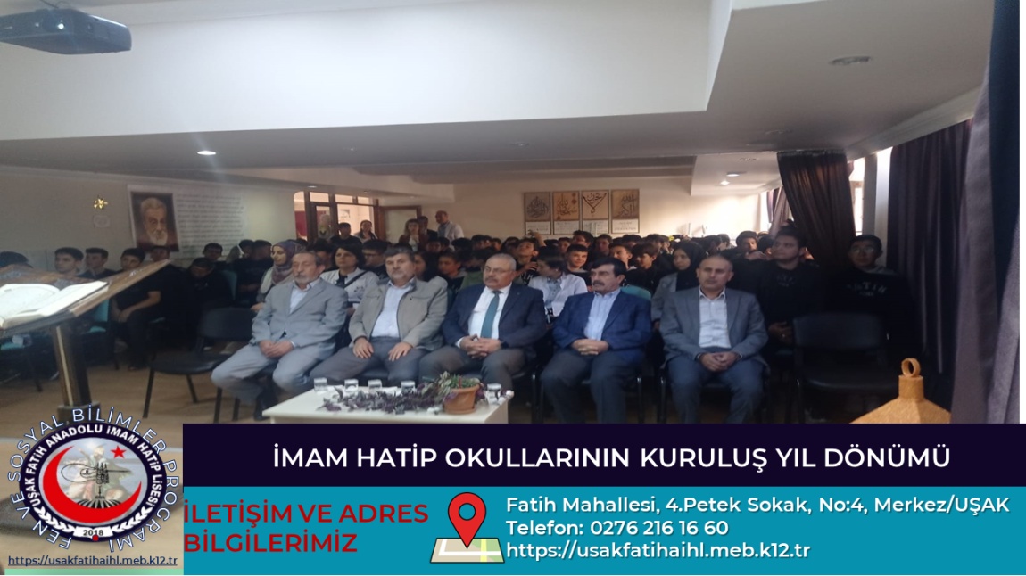 OKULUMUZDA İMAM HATİP OKULLARININ KURULUŞ YIL DÖNÜMÜ  VESİLEYLE PROGRAM DÜZENLENDİ