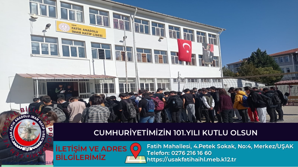 CUMHURİYETİMİZİN  101.YIL DÖNÜMÜNÜ  COŞKUYLA KUTLADIK