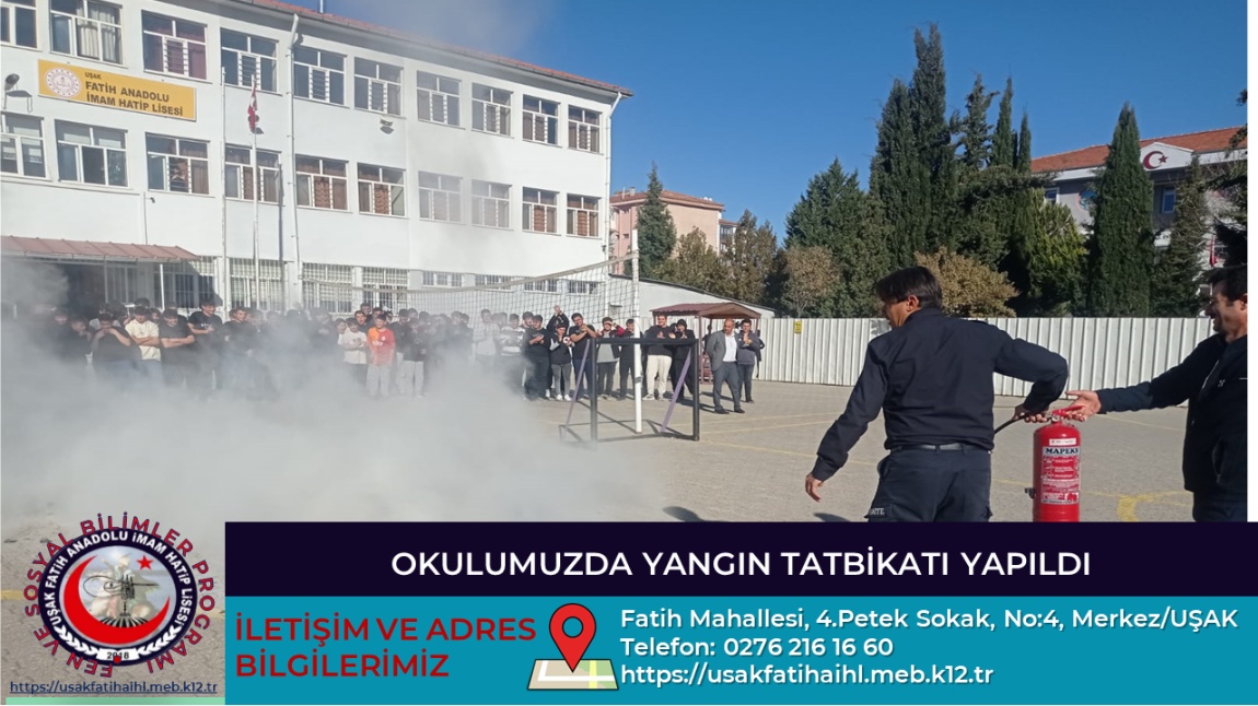 OKULUMUZDA YANGIN TATBİKATI YAPILDI