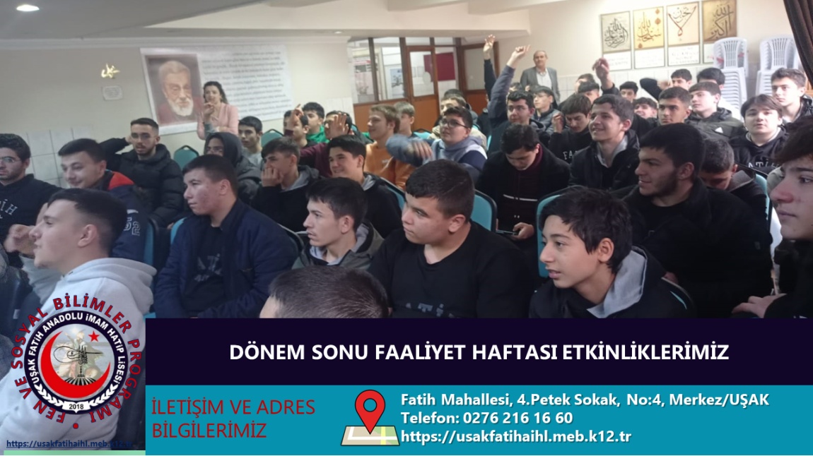 DÖNEM SONU FAALİYET HAFTASI ETKİNLİKLERİMİZ