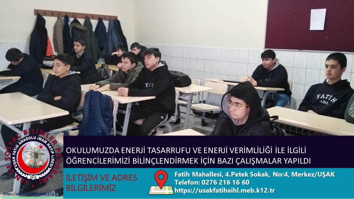 ENERJİ VERİMLİLİĞİ VE ENERJİ TASARRUFU İLE İLGİLİ ÖĞRENCİLERİMİZİ BİLİNÇLENDİRME ÇALIŞMALARI YAPILDI.